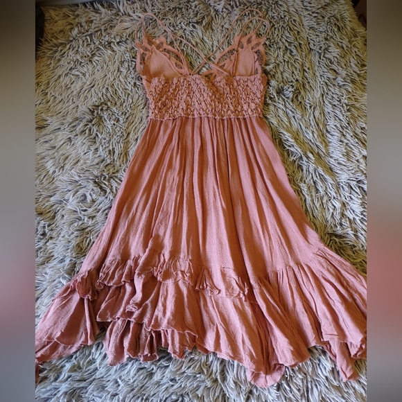 Free People Adella Slip Dress Rose - XS - Picture 5 of 6
